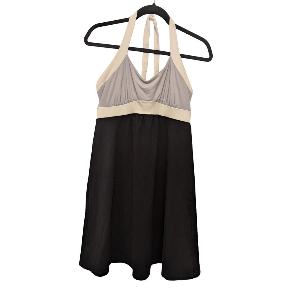 Susana Monaco Halter Neck‎ Color Block Athletic Mini Dress Size Large Y2K